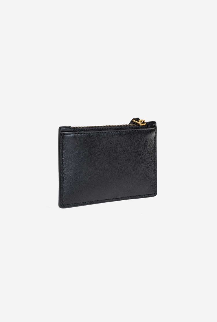 Dámské Peněženky Pinko Zipped Card Holder Černé Zlaté | CZ-81975329