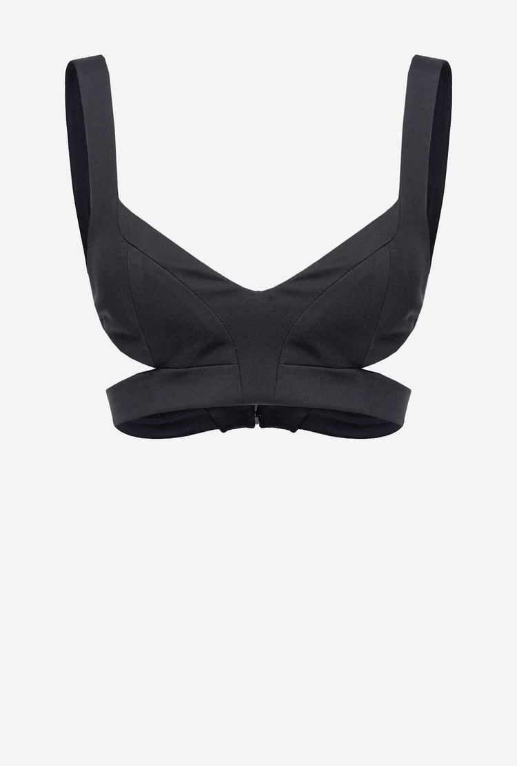 Dámské Podprsenka Bandeau Pinko Crossover Bralette Černé | CZ-53427819