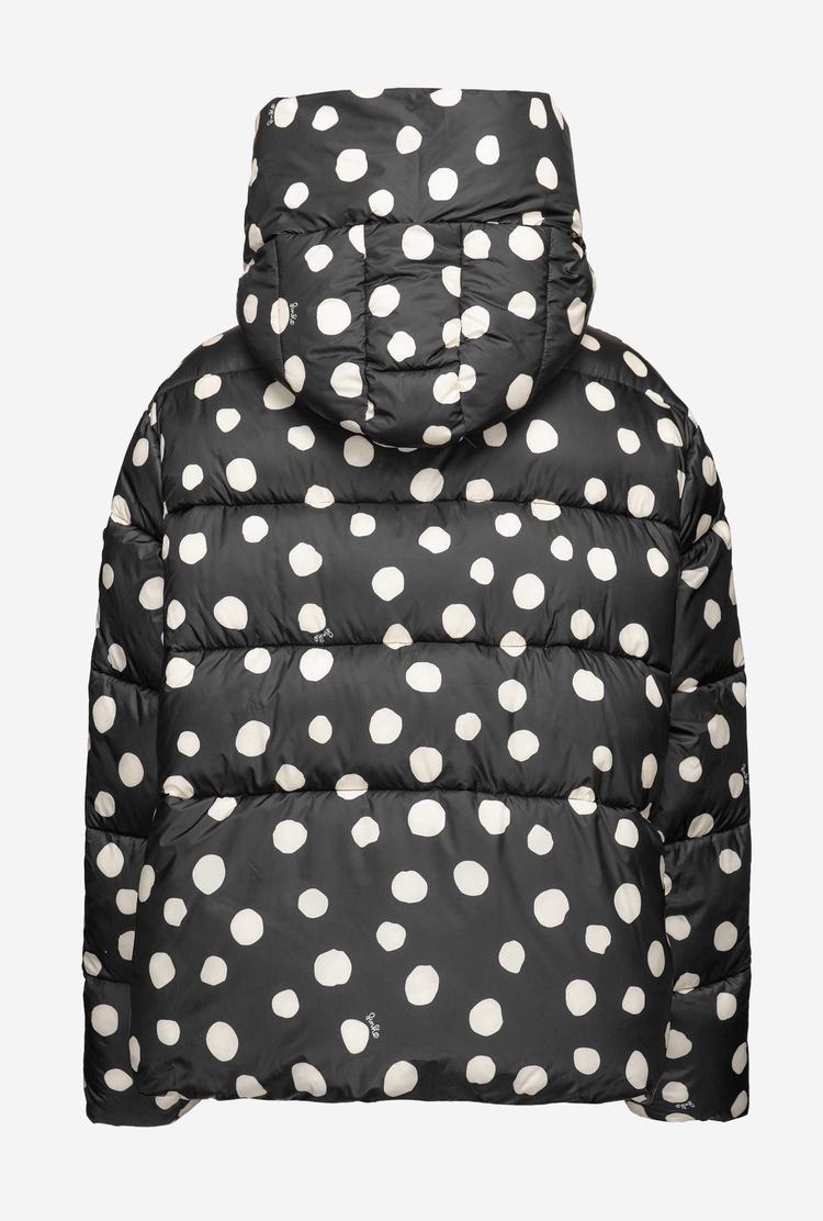 Dámské Péřové Bundy Pinko Polka-dot Černé Bílé | CZ-76235989