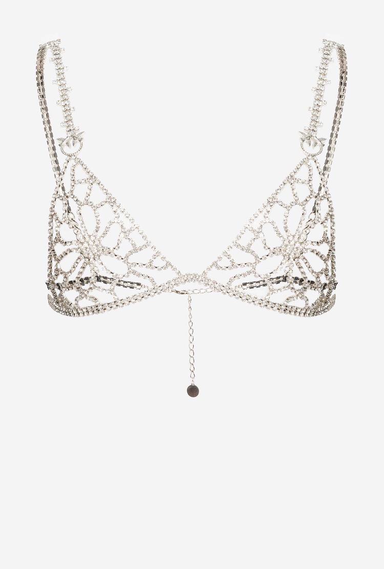 Dámské Spodní Prádlo Pinko Jewel Bra Nickel / Crystal | CZ-39261859