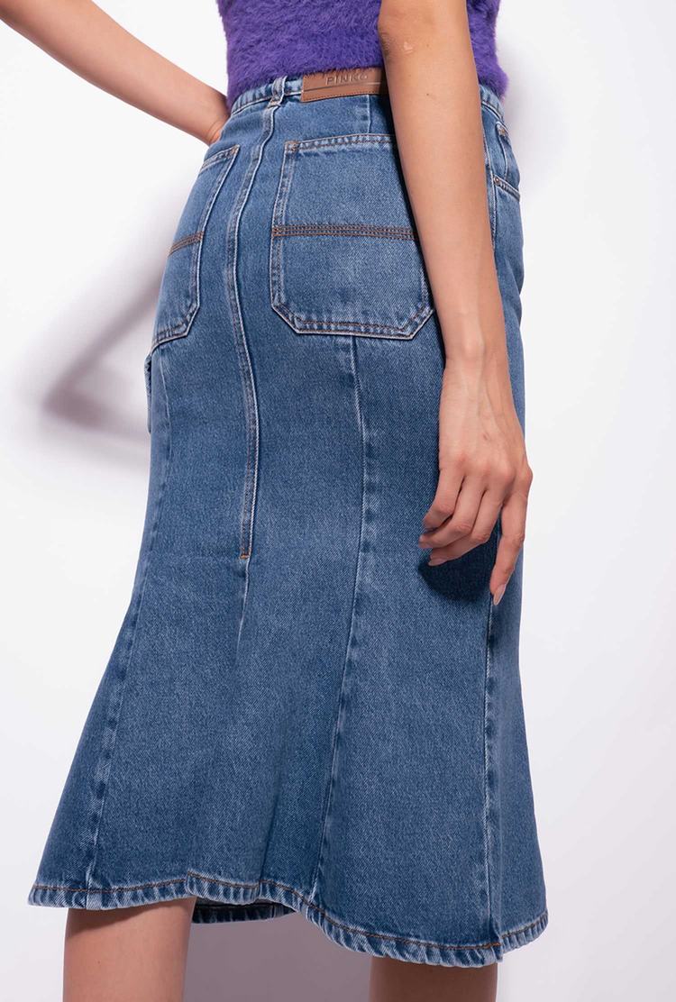 Dámské Sukně Pinko Denim Midi Blankyt | CZ-57360219