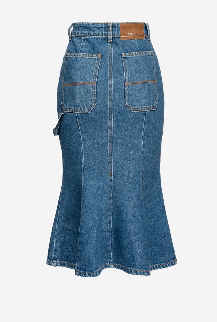 Dámské Sukně Pinko Denim Midi Blankyt | CZ-57360219