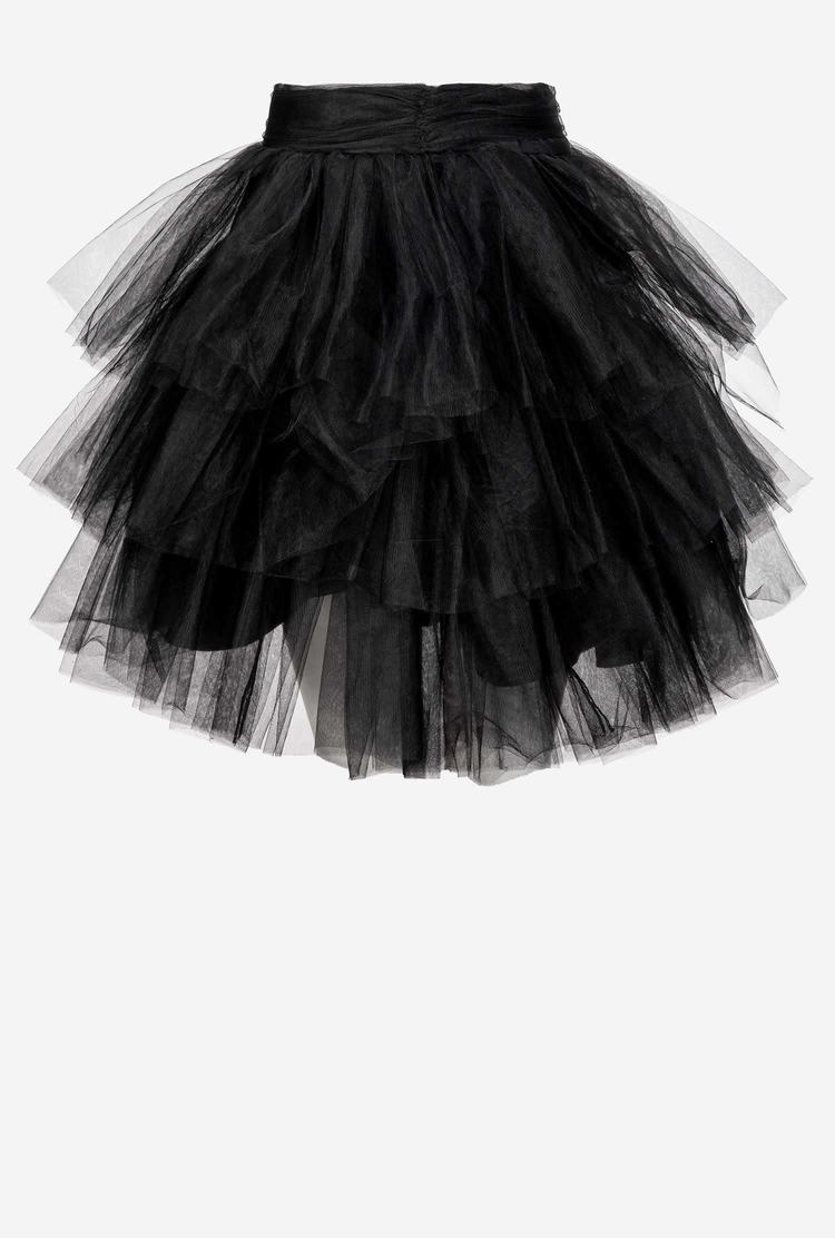 Dámské Sukně Pinko Mini In Tulle Černé | CZ-52140369