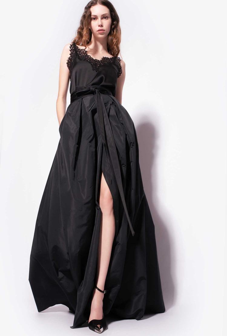 Dámské Sukně Pinko Taffeta Maxi Černé | CZ-98437129