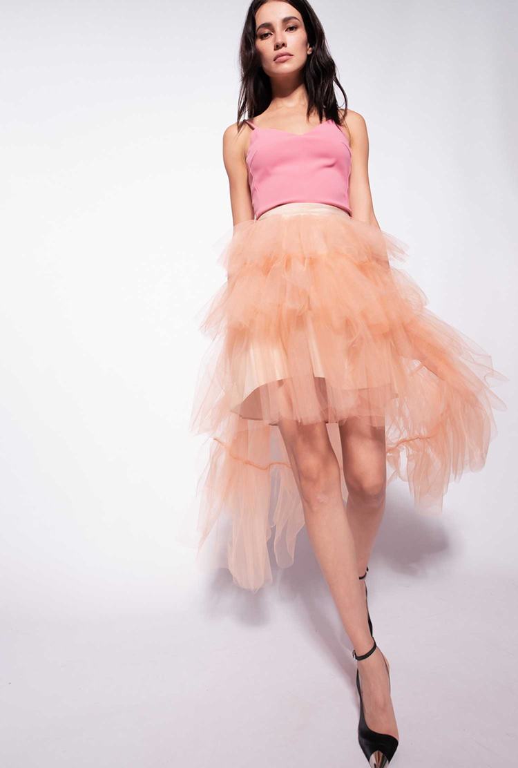 Dámské Sukně Pinko Tulle Růžové | CZ-75360419