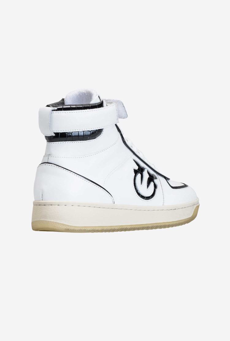 Dámské Tenisky Pinko High-top Bílé Černé | CZ-84267039