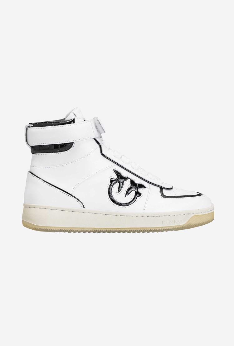 Dámské Tenisky Pinko High-top Bílé Černé | CZ-84267039