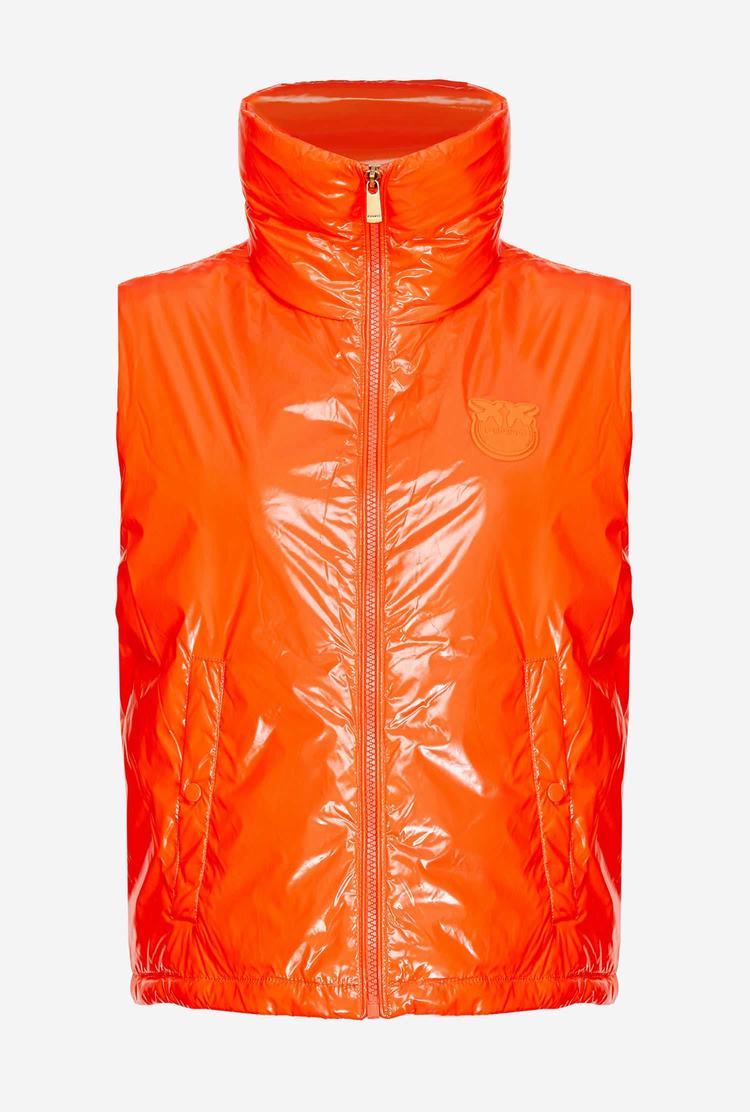 Dámské Vesty Pinko Polstrovaný Crystal Nylon Oranžové | CZ-89213479