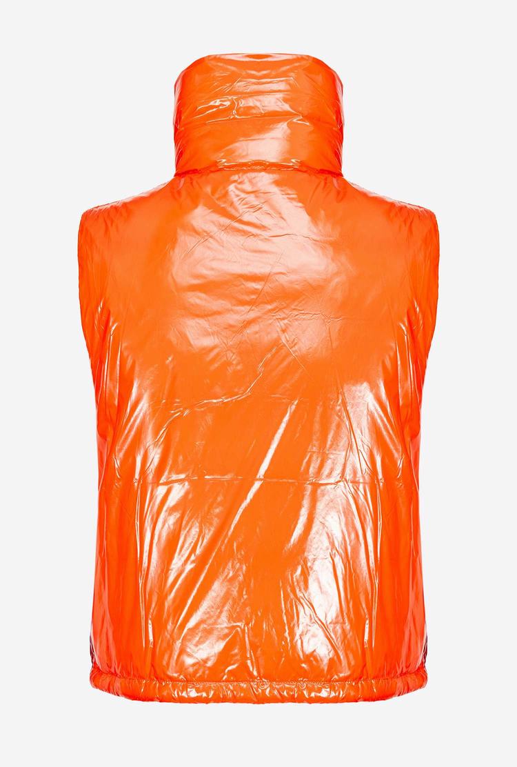 Dámské Vesty Pinko Polstrovaný Crystal Nylon Oranžové | CZ-89213479