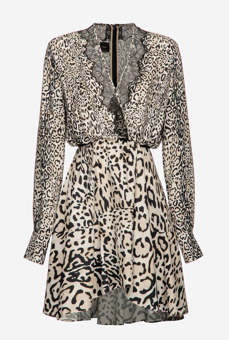 Dámské Šaty Pinko Animal Print Černé | CZ-59613709