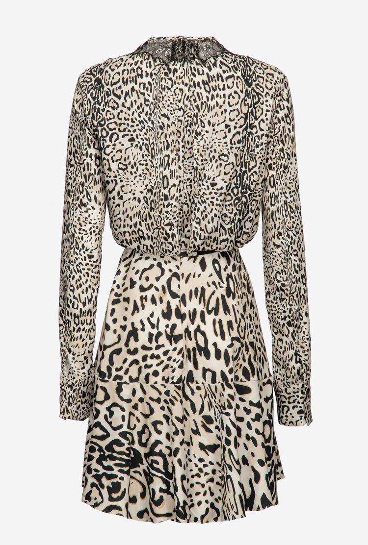 Dámské Šaty Pinko Animal Print Černé | CZ-59613709