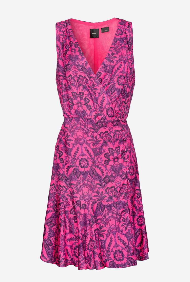 Dámské Šaty Pinko Floral Jacquard Mini Fuchsie Fialové | CZ-63021859