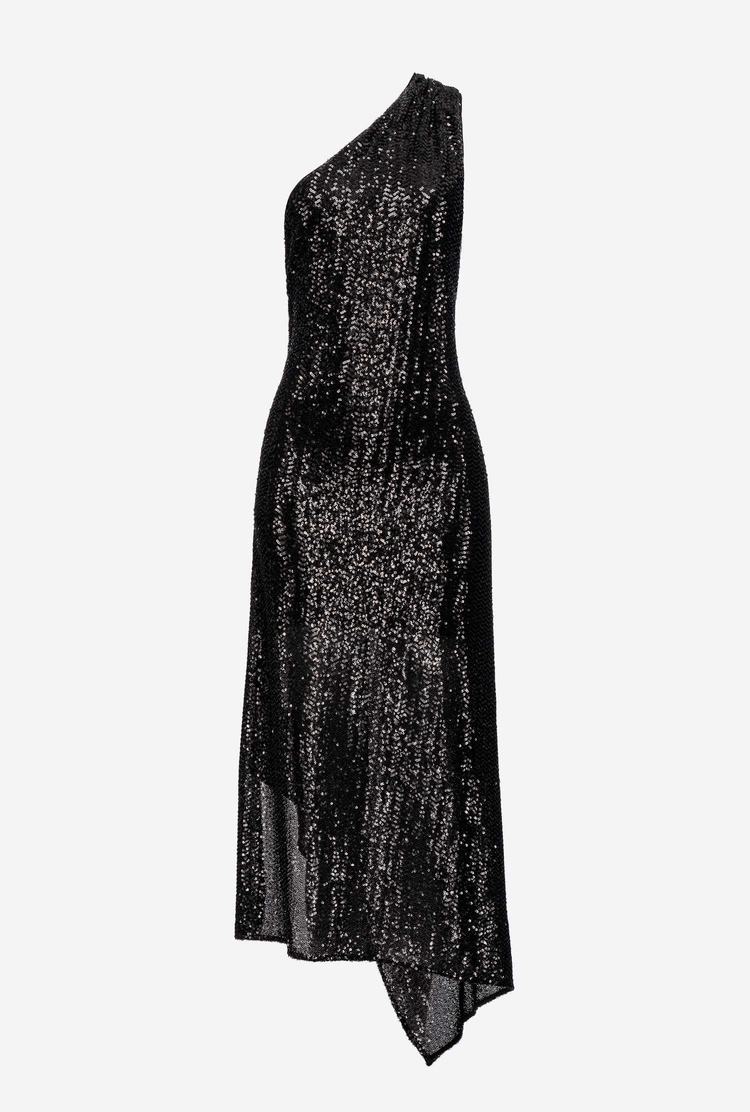 Dámské Šaty Pinko Fully Sequinned Černé | CZ-63859079