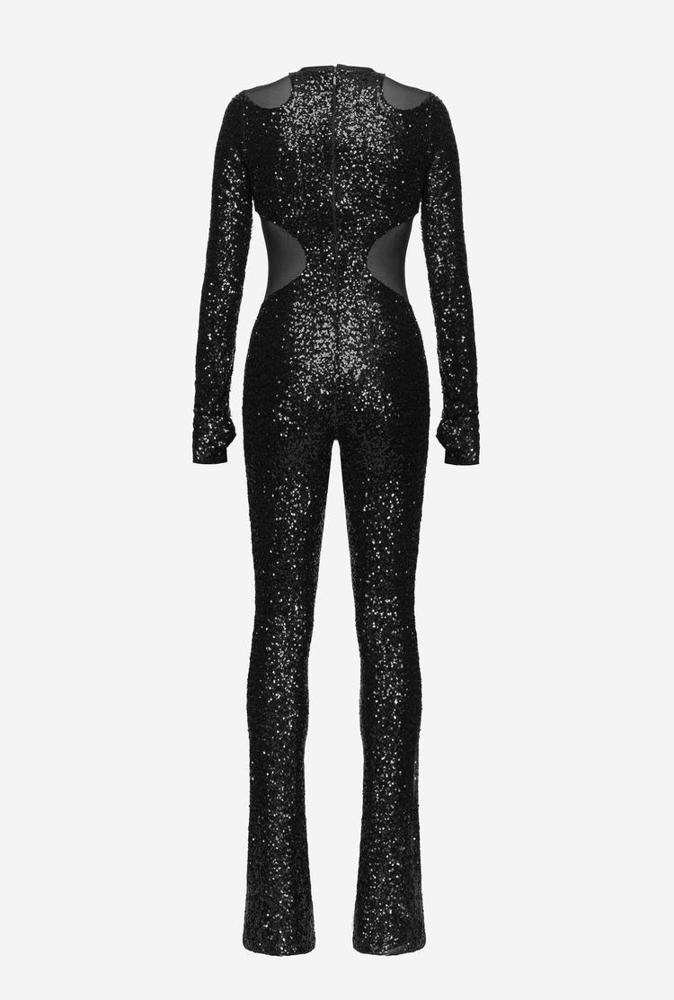 Dámské Šaty Pinko Galleria Full-sequin And Tulle Catsuit Černé | CZ-58239719