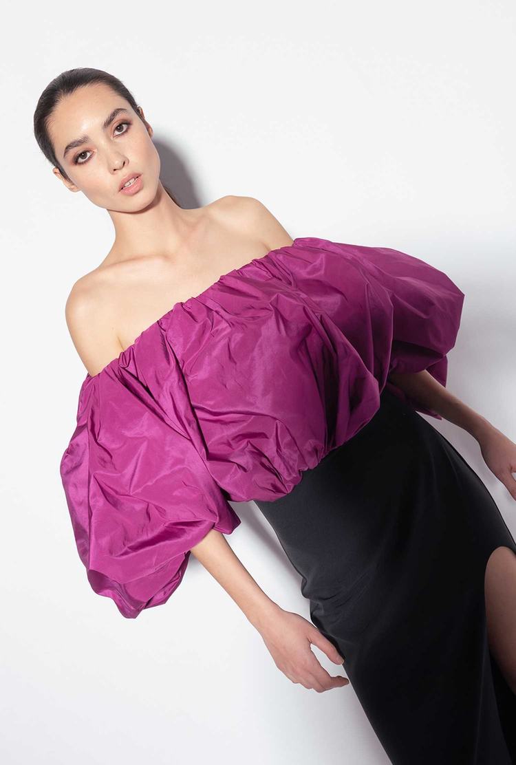 Dámské Šaty Pinko Galleria Taffeta Černé Fialové | CZ-98402769