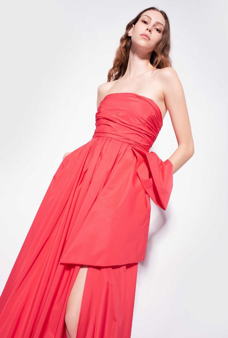 Dámské Šaty Pinko Long Taffeta Růžové | CZ-31859679