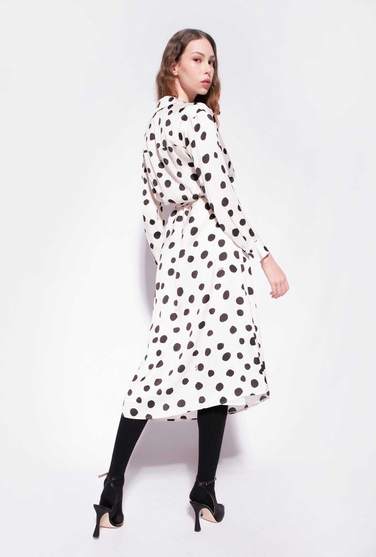 Dámské Šaty Pinko Polka-dot Bílé Černé | CZ-72086939