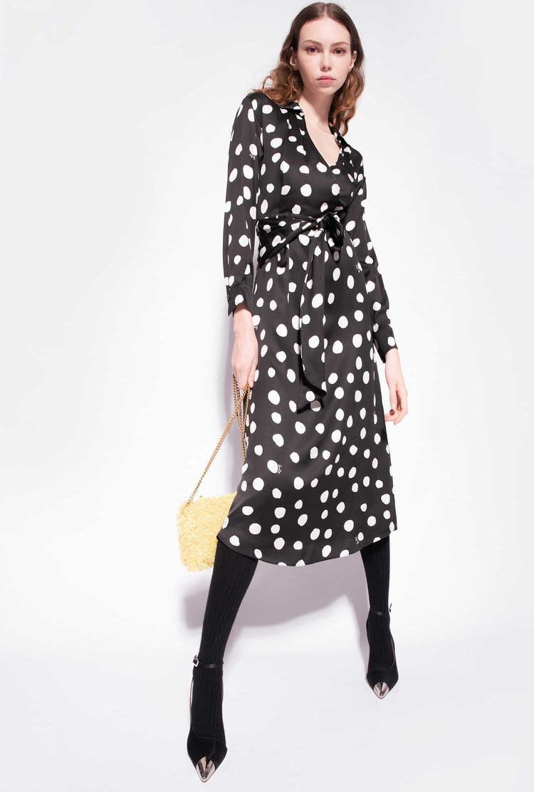 Dámské Šaty Pinko Polka-dot Černé Bílé | CZ-91350869