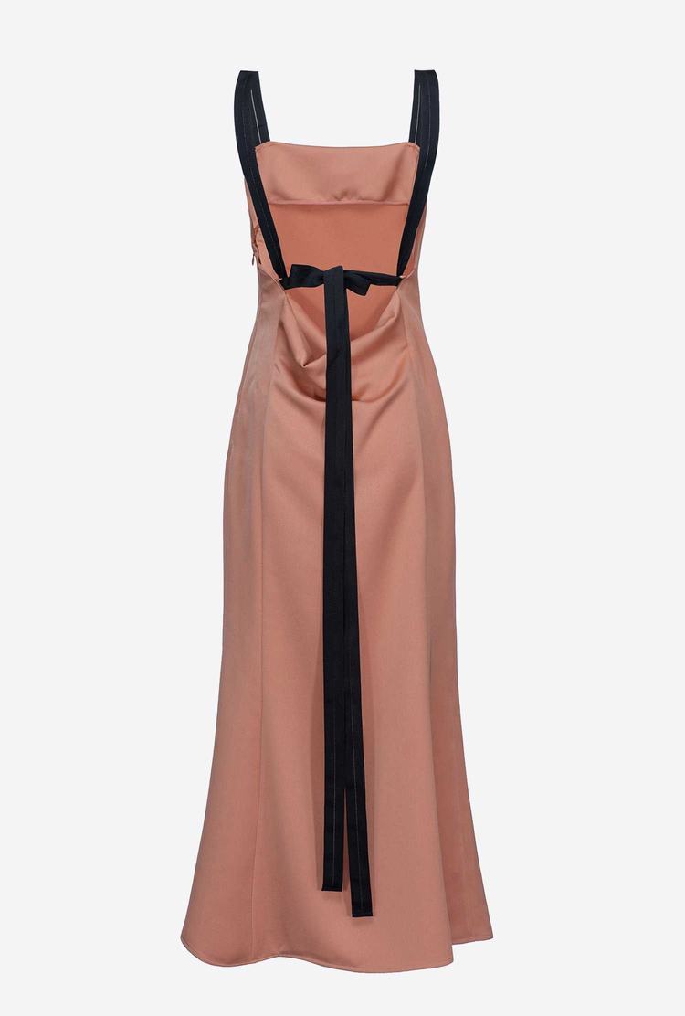 Dámské Šaty Pinko Satin Slip Světle | CZ-12798349