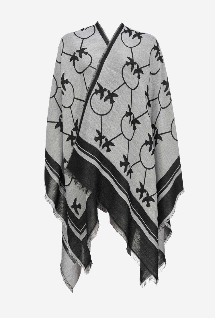 Dámské Šátky Pinko Large Love Birds Shawl Bílé Černé | CZ-23980569