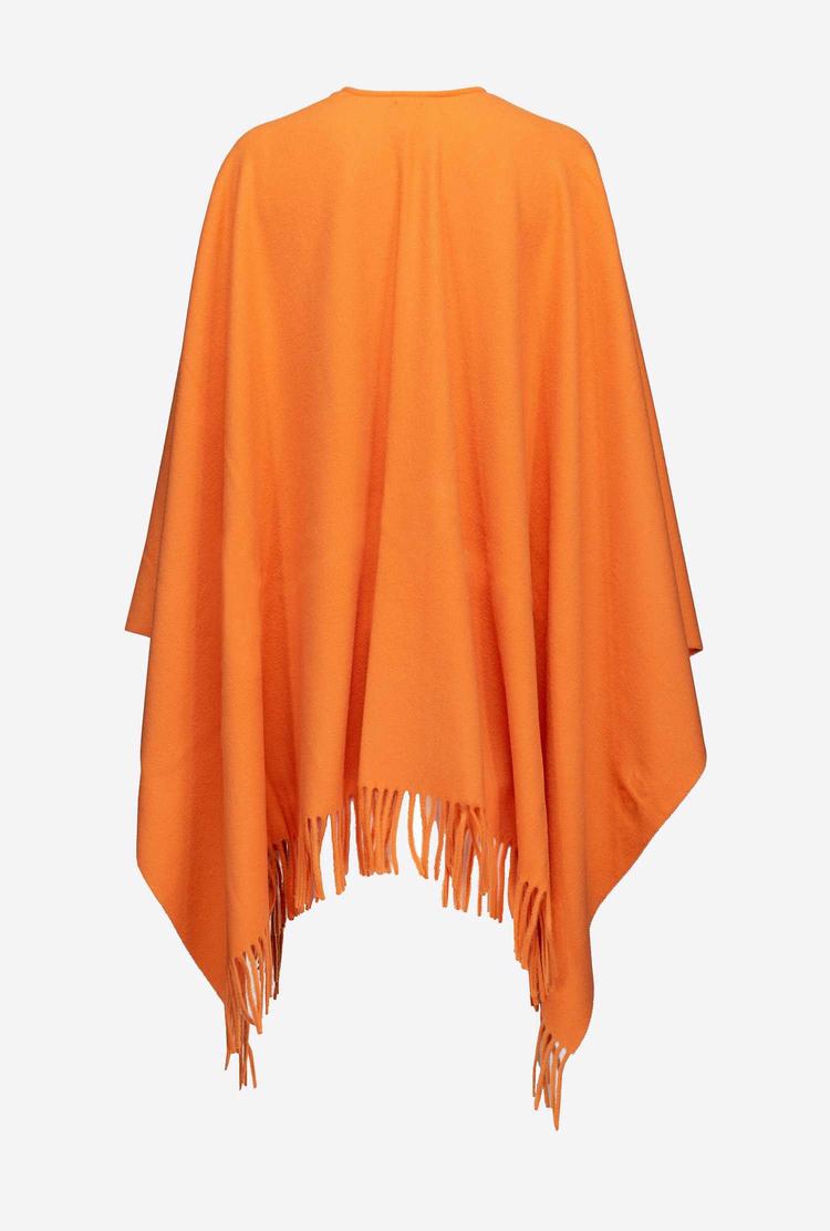 Dámské Šátky Pinko Vlna Poncho Oranžové | CZ-30951829