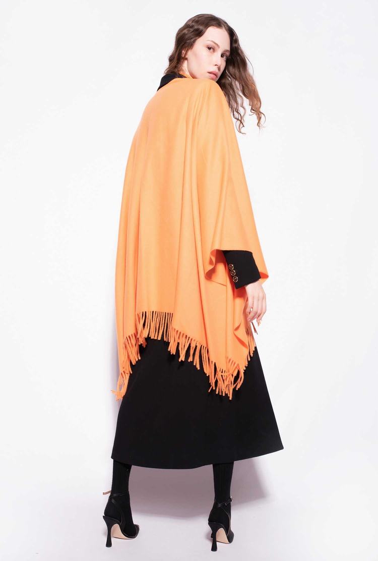 Dámské Šátky Pinko Vlna Poncho Oranžové | CZ-30951829