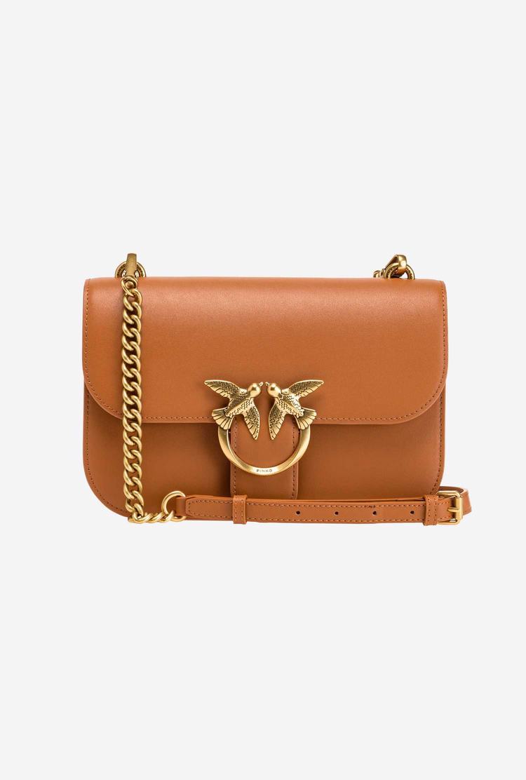 Dámské Crossbody Kabelky Pinko Classic Love Bag Bell Simply Hnědé Zlaté | CZ-94653109