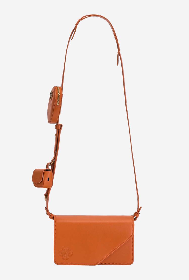 Dámské Crossbody Kabelky Pinko Letter Bag Minimal Pocket Oranžové Zlaté | CZ-27830619