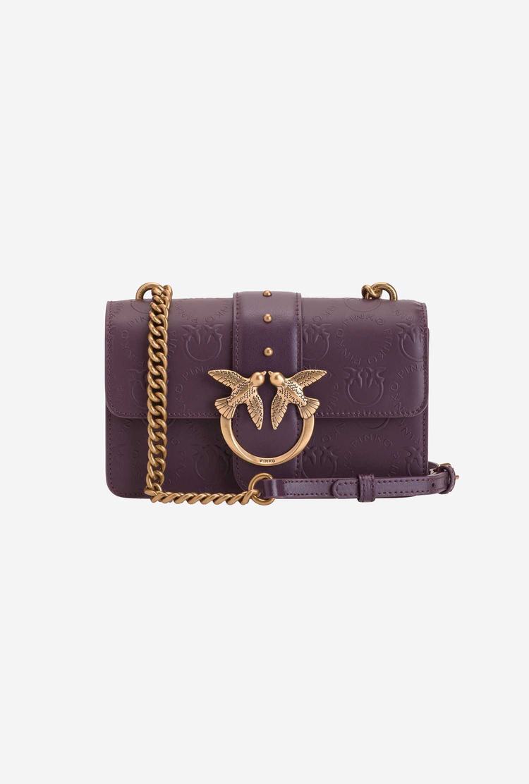 Dámské Crossbody Kabelky Pinko Mini Love Bag Icon New Monogram Fialové Zlaté | CZ-02369849