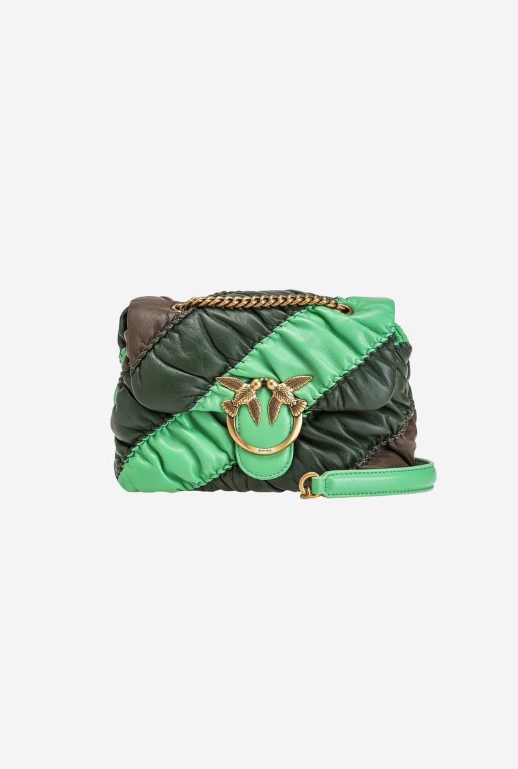 Dámské Crossbody Kabelky Pinko Mini Love Bag Puff Ruffle Zelene Hnědožlutý Mátově Zelená Zelene Zlaté | CZ-35074629