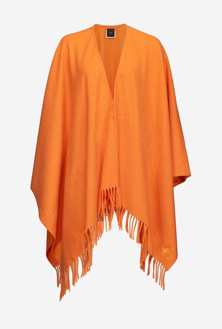 Dámské Šátky Pinko Vlna Poncho Oranžové | CZ-30951829